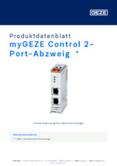 myGEZE Control 2-Port-Abzweig  * Produktdatenblatt DE