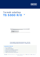 TS 5000 R/0  * Termék adatlap HU