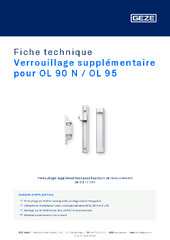 Verrouillage supplémentaire pour OL 90 N / OL 95 Fiche technique FR