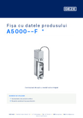 A5000--F  * Fișa cu datele produsului RO