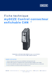 myGEZE Control connecteur enfichable CAN  * Fiche technique FR