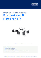 Bracket set B Powerchain Product data sheet EN