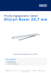 Glijrail Boxer 20,7 mm Productgegevens tabel NL