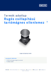 Rugós csillapítású tartómágnes ellenlemez  * Termék adatlap HU