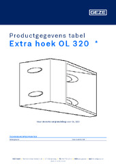 Extra hoek OL 320  * Productgegevens tabel NL
