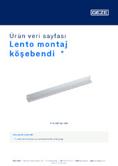 Lento montaj köşebendi  * Ürün veri sayfası TR