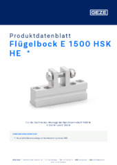 Flügelbock E 1500 HSK HE  * Produktdatenblatt DE