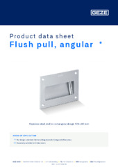 Flush pull, angular  * Product data sheet EN