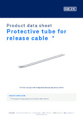 Protective tube for release cable  * Product data sheet EN