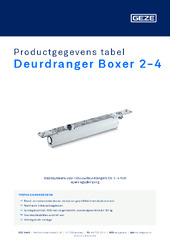 Deurdranger Boxer 2-4 Productgegevens tabel NL