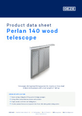 Perlan 140 wood telescope Product data sheet EN