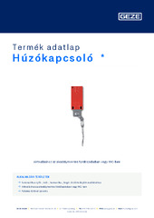 Húzókapcsoló  * Termék adatlap HU