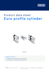 Euro profile cylinder Product data sheet EN