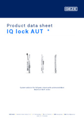 IQ lock AUT  * Product data sheet EN