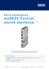 myGEZE Control zacisk zasilacza  * Karta katalogowa PL