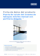 Puerta de vaivén del sistema de tabiques móviles manual con perfilería delgada  * Ficha de datos del producto ES