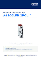A4300LFB 2POL  * Produktdatenblatt DE