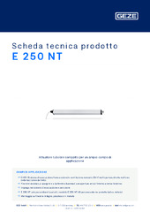 E 250 NT Scheda tecnica prodotto IT