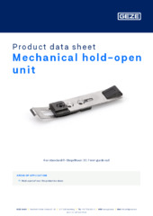 Mechanical hold-open unit Product data sheet EN