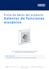 Selector de funciones mecánico Ficha de datos del producto ES