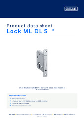 Lock ML DL S  * Product data sheet EN