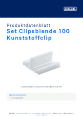 Set Clipsblende 100 Kunststoffclip Produktdatenblatt DE