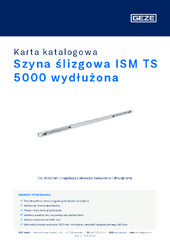 Szyna ślizgowa ISM TS 5000 wydłużona Karta katalogowa PL