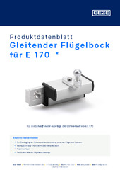 Gleitender Flügelbock für E 170  * Produktdatenblatt DE