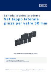 Set tappo laterale pinza per vetro 30 mm Scheda tecnica prodotto IT