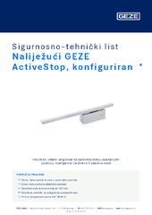 Naliježući GEZE ActiveStop, konfiguriran  * Sigurnosno-tehnički list HR