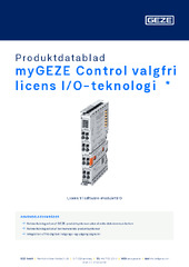 myGEZE Control valgfri licens I/O-teknologi  * Produktdatablad DA