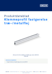 Klemmeprofil fastgørelse træ-/metalfløj Produktdatablad DA