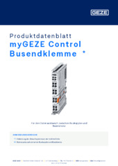 myGEZE Control Busendklemme  * Produktdatenblatt DE