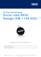 Porte-clés RFID Design (EM / 125 kHz)  * Fiche technique FR