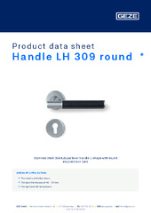Handle LH 309 round  * Product data sheet EN