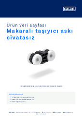 Makaralı taşıyıcı askı civatasız Ürün veri sayfası TR