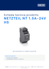 NETZTEIL NT 1.5A-24V HS Scheda tecnica prodotto IT