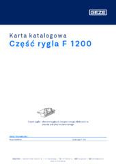 Część rygla F 1200 Karta katalogowa PL