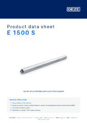 E 1500 S Product data sheet EN