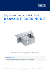 Konzola E 3000 NSK S  * Sigurnosno-tehnički list HR