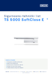 TS 5000 SoftClose E  * Sigurnosno-tehnički list HR