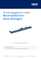 Boorsjabloon deurdranger Productgegevens tabel NL