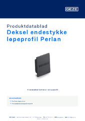 Deksel endestykke løpeprofil Perlan Produktdatablad NB