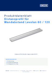 Distanzprofil für Wandabstand Levolan 60 / 120 Produktdatenblatt DE