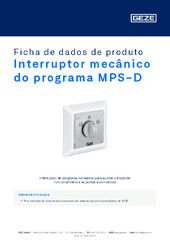 Interruptor mecânico do programa MPS-D Ficha de dados de produto PT