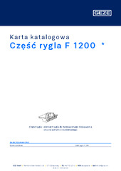 Część rygla F 1200 Karta katalogowa PL