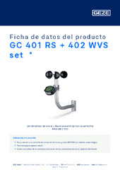 GC 401 RS + 402 WVS set  * Ficha de datos del producto ES