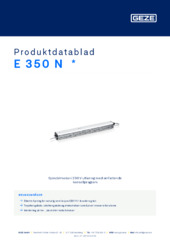 E 350 N  * Produktdatablad NB