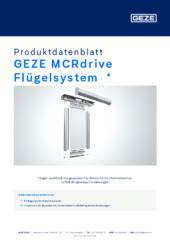 GEZE MCRdrive Flügelsystem  * Produktdatenblatt DE