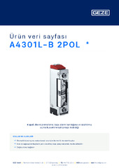A4301L-B 2POL  * Ürün veri sayfası TR